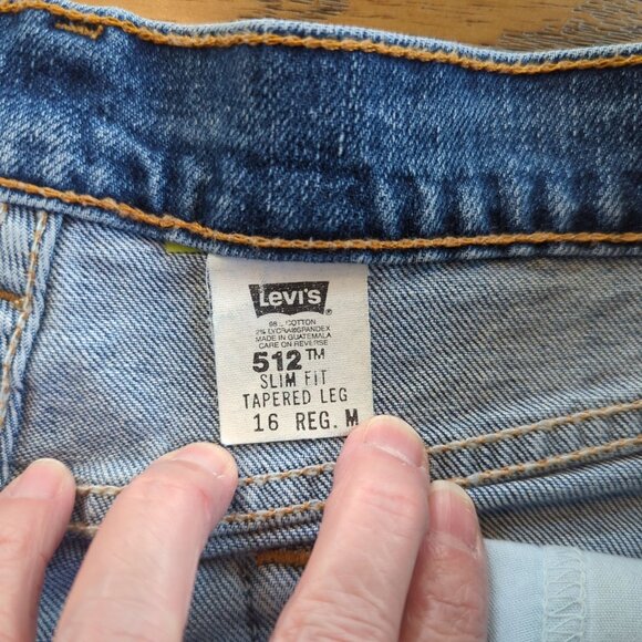 Vintage Levi’s 512 Women’s Jeans Sz 16 Slim Fit Tapered Leg Blue Denim USA Made - Picture 7 of 15